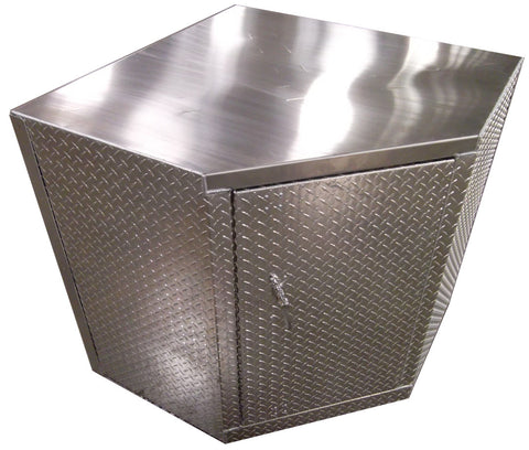 Base Cabinet - Corner - Deluxe, (40"L x 40"H x 48"D), Aluminum