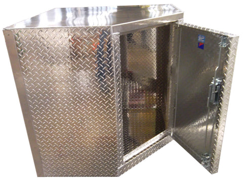 Base Cabinet - Corner - Deluxe, (40"L x 40"H x 48"D), Aluminum