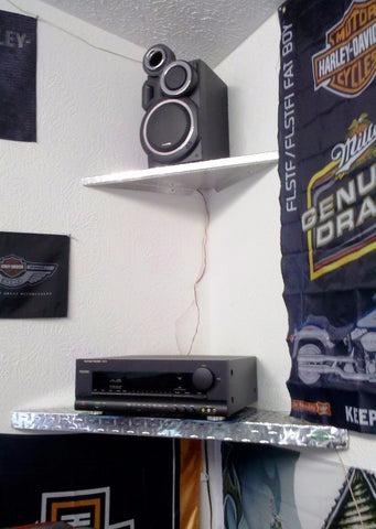 Trailer Storage-Corner Shelf, Medium (39"L x 2"H x 20"D), Aluminum