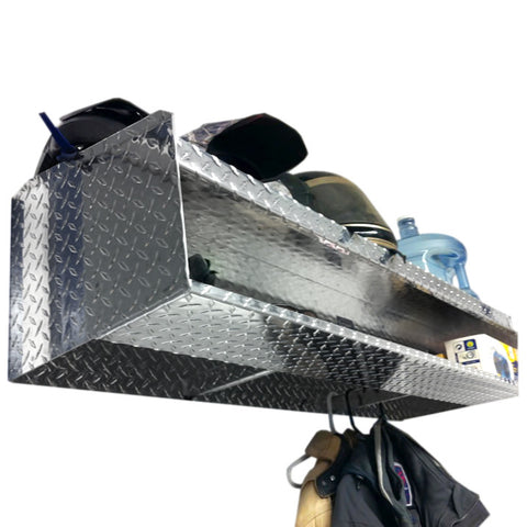 Garage & Shop Helmet Bay, (48"L x 12"H  x 16"D), Aluminum