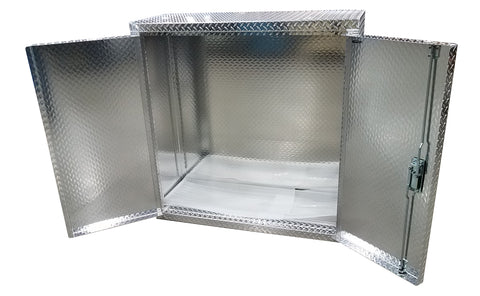 Garage & Shop Storage Cabinet - 4 Foot, (48"L x 48"H  x 18"D), Aluminum - SCRATCH N' DENT - #3002 S&D