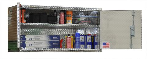 Garage & Shop Overhead Storage Cabinet - 4 Foot - Deluxe, (48"L x 24"H  x 16"D), Aluminum