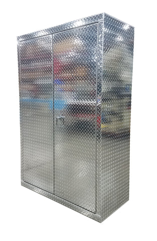 Garage & Shop Storage Closet & 2 Heavy Duty Hangers - 6 Foot, (48"L x 72"H  x 22"D), Aluminum