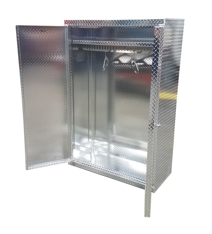 Garage & Shop Storage Closet & 2 Heavy Duty Hangers - 6 Foot, (48"L x 72"H  x 22"D), Aluminum