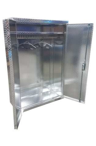 Garage & Shop Storage Closet & 2 Heavy Duty Hangers - 6 Foot, (48"L x 72"H  x 22"D), Aluminum