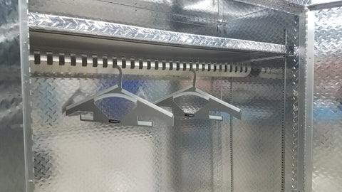 Garage & Shop Storage Closet & 2 Heavy Duty Hangers - 6 Foot, (48"L x 72"H  x 22"D), Aluminum