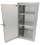 Garage & Shop Shoe Cabinet, (24"L x 48"H  x 16"D), Aluminum