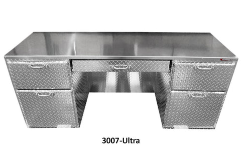 Shop Desk, (72-1/2"L x 30-1/2"H  x 24-1/2"D), Aluminum