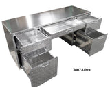 Shop Desk, (72-1/2"L x 30-1/2"H  x 24-1/2"D), Aluminum