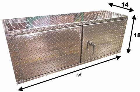 Garage & Shop Overhead Cabinet - 4 Foot - Deluxe, (48"L x 18"H  x 14"D), Aluminum