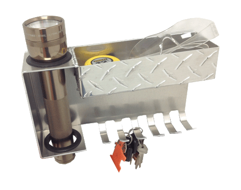 Key Chain/Flashlight Caddy - Aluminum