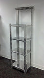 Garage & Shop Display Stand, (18"L x 62"H  x 12"D), Aluminum