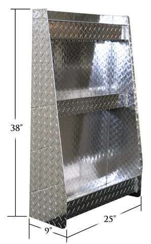 Trailer Variety Cabinet, (24"L x 38"H  x 9"D), Aluminum