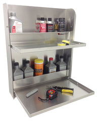 Trailer Workstation - 2 Tray, (24"L x 6"W X 30"H) Aluminum