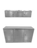 Garage & Shop Package, Deluxe Base Cabinet with Overhead Cabinet - 6 Foot, Aluminum