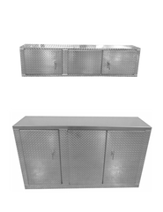 Package, Deluxe Base Cabinet with Overhead Cabinet - Aluminum