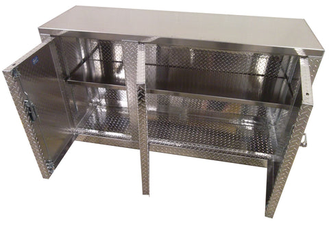 Garage & Shop Package, Deluxe Base Cabinet with Overhead Cabinet - 6 Foot, Aluminum