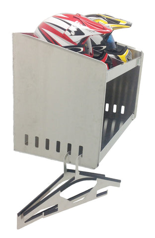 Trailer, Garage or Shop Helmet Bay, Deluxe - 2 Mount, (28"W x 20"H x 16"D) Aluminum