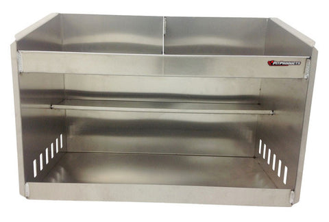 Trailer, Garage or Shop Helmet Bay, Deluxe - 2 Mount, (28"W x 20"H x 16"D) Aluminum