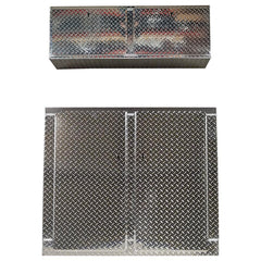 Trailer Package, Base Cabinet with Overhead Cabinet - 4 Foot, Aluminum