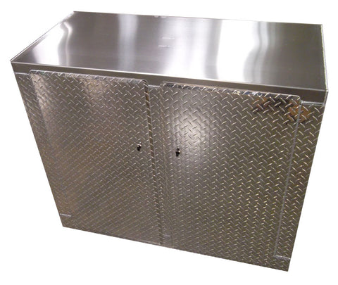 Trailer Package, Base Cabinet with Overhead Cabinet - 4 Foot, Aluminum