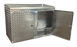 Trailer Helmet Cabinet Deluxe - 2 Mount (32"L x 23"H  x 16"D), Aluminum