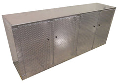 Trailer Storage Cabinet - Base, 8 ft. (96"L x 40"H x 22"D), Aluminum