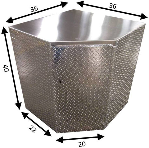 Corner Cabinet - Base, (36"L x 40"H x 22"D), Aluminum