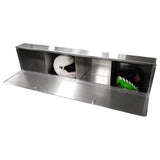 Overhead Trailer Cabinet with Radius Back - (64"L x 15"H x 12"D), Aluminum