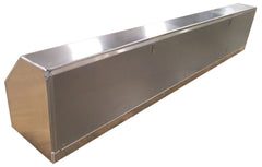 Overhead Trailer Cabinet with Radius Back-(80"L x 15"H x 12"D), Aluminum