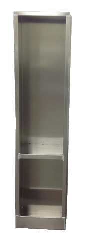 Trailer Upright Cabinet, (16"L x 67"H  x 12"D), Aluminum