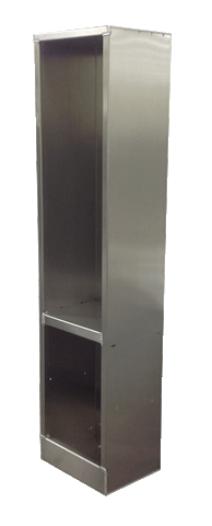 Trailer Upright Cabinet, (16"L x 67"H  x 12"D), Aluminum