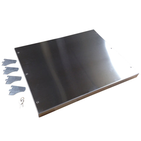 Garage & Shop Rolling Workbench Storage Cabinet - 4 Ft, (48"L x 39"H  x 22"D), Aluminum & Butcher Block