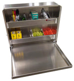 Trailer Organizer Cabinet, (18"L x 18"H  x 6"D), Aluminum