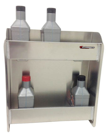 Garage & Shop, Race or Work Trailer, Oil Storage Shelf (16¼"L x 18"H x 5½"D) or (24"L x 39"H x 5½"D), Aluminum