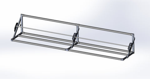 Deluxe Flip-up Tire Rack for Trailer, Garage or Workshop - 4', 5', 7', 9', 12' or 14'