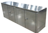 Garage & Shop Base Cabinet - 8 Foot - Deluxe, (96"L x 40"H  x 22"D), Aluminum