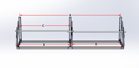 Flip-up Tire Rack for Trailer, Garage or Workshop - 4', 5' or 8'