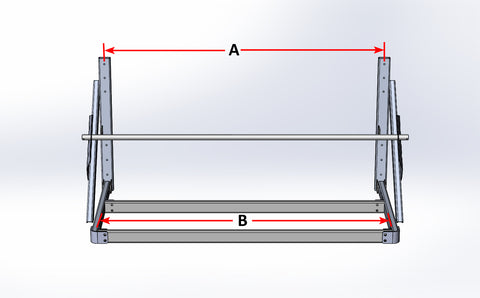 Flip-up Tire Rack for Trailer, Garage or Workshop - 4', 5' or 8'