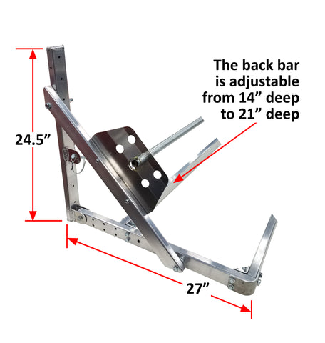 Flip-up Tire Rack for Trailer, Garage or Workshop - 4', 5' or 8'