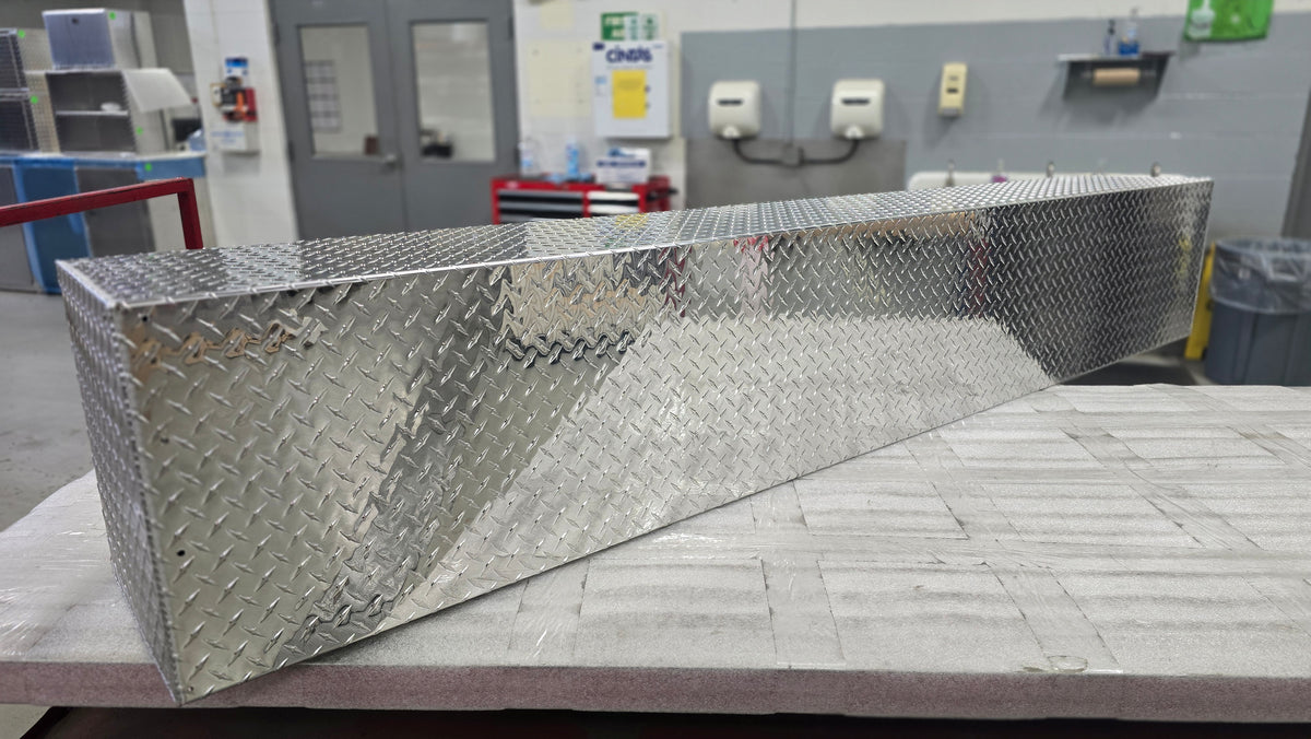 Trailer Overhead Cabinet - 8 Foot, (96"L x 16"H  x 14"D), Sideways/Diamond - SCRATCH N' DENT