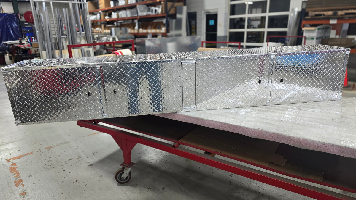 Trailer Overhead Cabinet - 8 Foot, (96"L x 16"H  x 14"D), Sideways/Diamond - SCRATCH N' DENT
