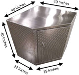 Base Cabinet - Corner - Deluxe, (40"L x 40"H  x 48"D), Aluminum