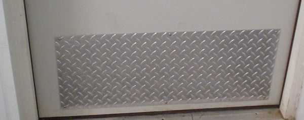 Trailer Door Kick Plate - Diamond Plate Aluminum