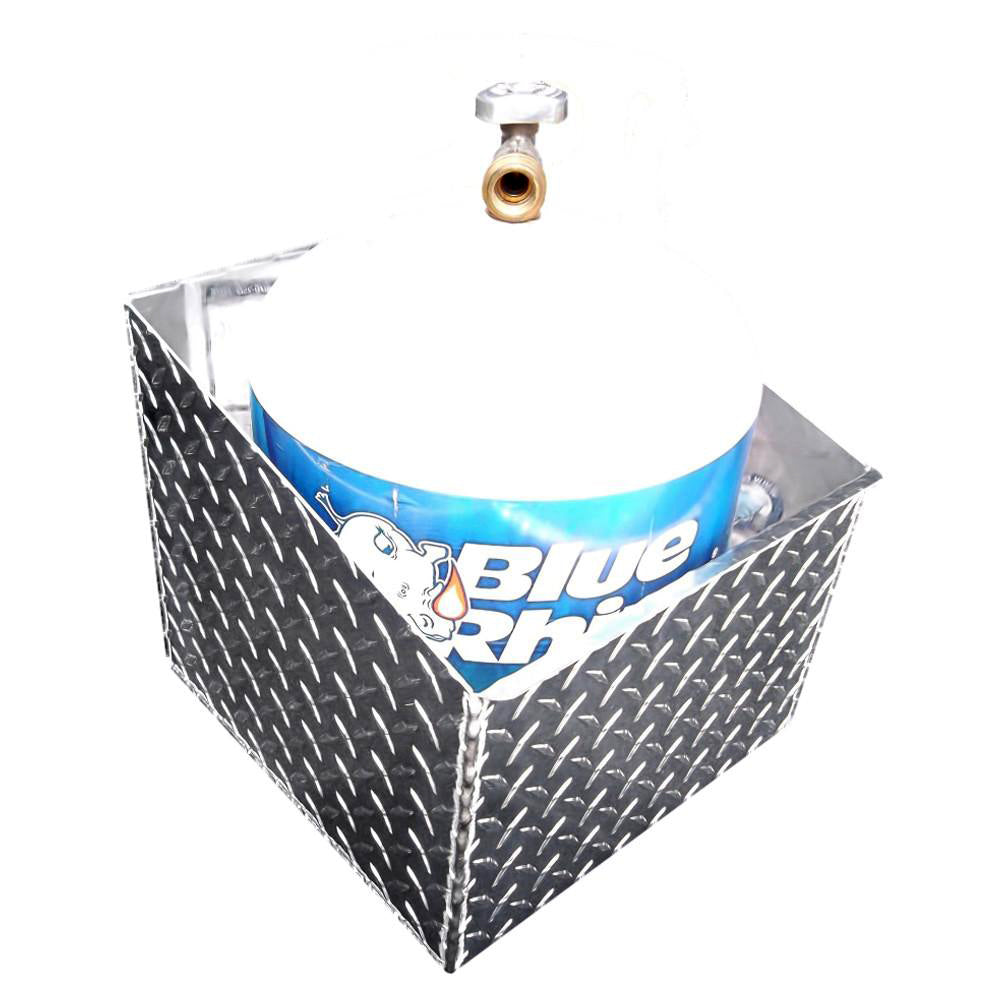 Propane Tank Holder, 13"L x 12"H x 13"D, Aluminum