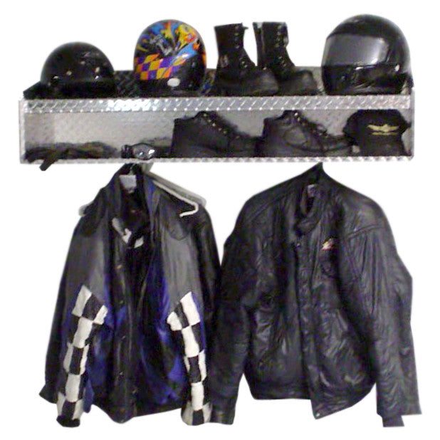 Garage & Shop Helmet Bay, (48"L x 12"H  x 16"D), Aluminum
