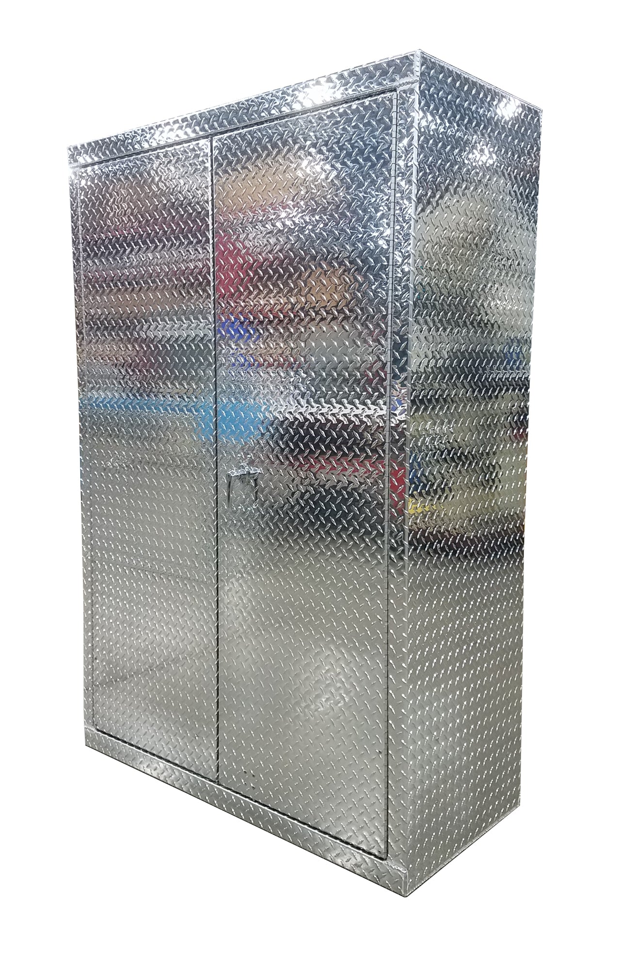 Garage & Shop Storage Closet & 2 Heavy Duty Hangers - 6 Foot, (48"L x 72"H  x 22"D), Aluminum