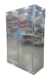 Garage & Shop Storage Closet & 2 Heavy Duty Hangers - 6 Foot, (48"L x 72"H  x 22"D), Aluminum