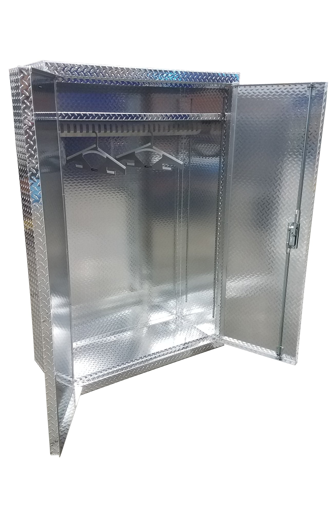 Garage & Shop Storage Closet & 2 Heavy Duty Hangers - 6 Foot, (48"L x 72"H  x 22"D), Aluminum