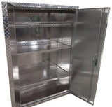 Scratch & Dent Garage & Shop Storage Cabinet with Shelves - 6 Foot Tall, (48"L x 72"H  x 18"D ), Aluminum-18" DEPTH